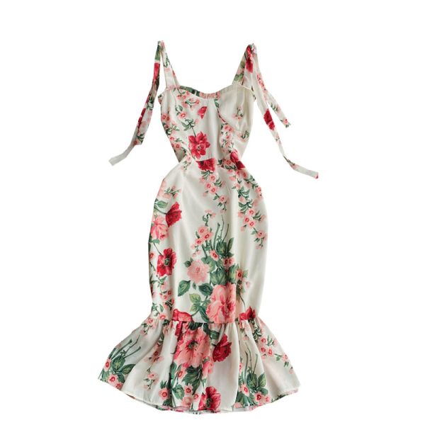 First love skirt to show thin sen is condole belt dress accept waist high printing fishtail skirt - Image 6