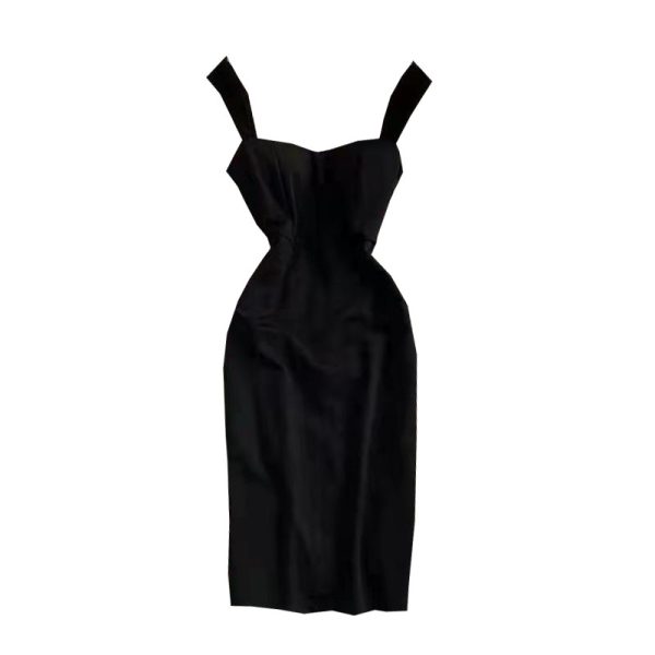 Summer new high temperament backless waist thin split super condole belt strapless dresses with fashion dress - Image 6