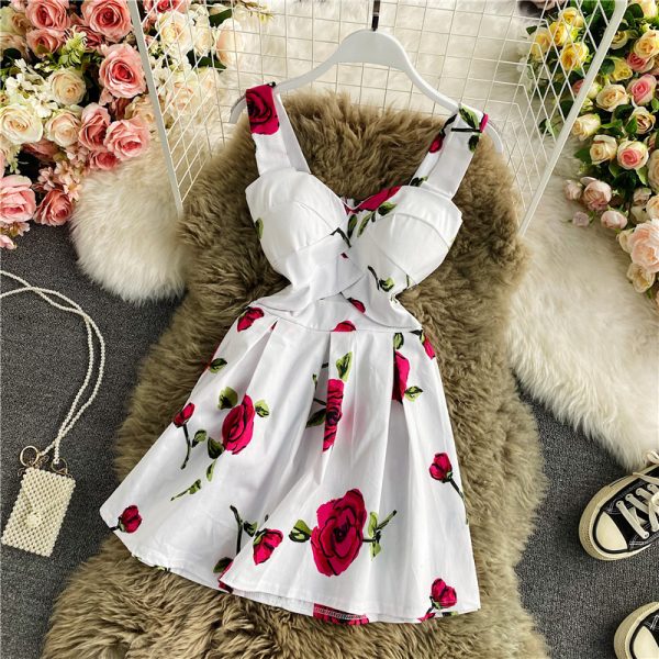 Temperament tartan dress tall waist sleeveless fashionable nightclub strapless wave with A word skirt condole belt - Image 4