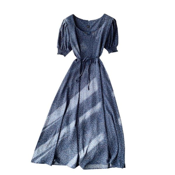 The new summer V is gotten in the floral fairy fairy oversized pendulum show thin chiffon long dress color skirt - Image 6