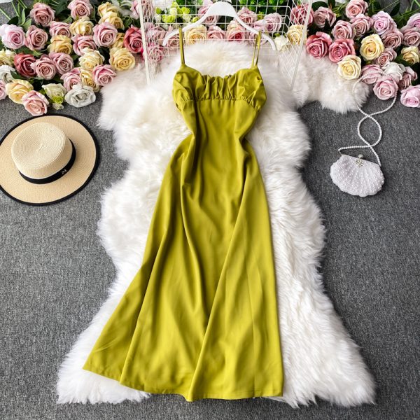 Korean Style New Girly Temperamental Base Inspirational Backless Strap Dress French Retro Tube Top Dress Goddess Temperament - Image 2