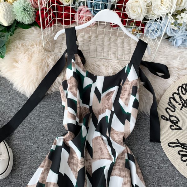 Bali Beach Dress Suspender Dress Vintage Bohemian Dress Women’s Seaside Holiday Loose Backless Dress - Image 3