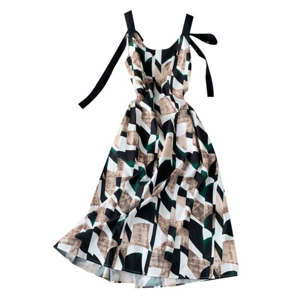 Bali Beach Dress Suspender Dress Vintage Bohemian Dress Women’s Seaside Holiday Loose Backless Dress - Image 6