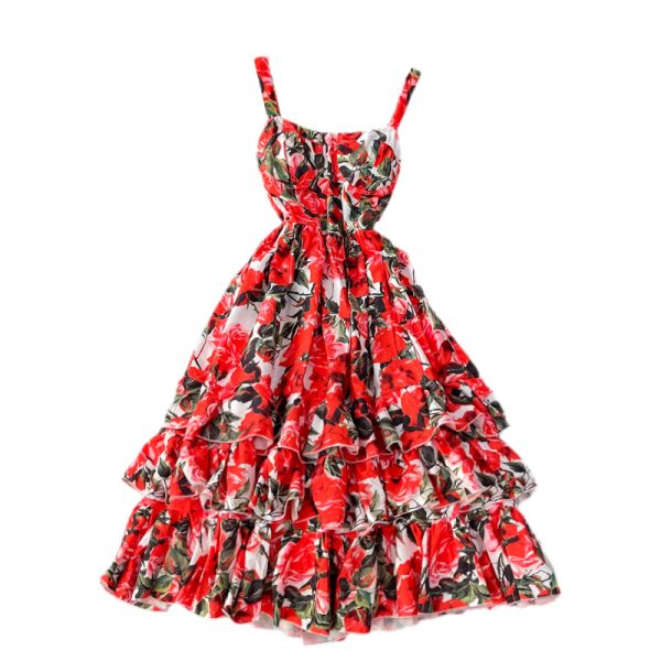 Bali High Waist Slimming Printed Sling Cake Dress Seaside Holiday Beach Dress Ladies Large Swing Dress Summer - Image 6
