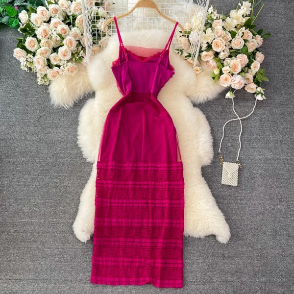 Beach Dress Women’s Sanya Seaside Vacation Super Fairy French Strap Dress Summer Socialite Temperament Sheath Long Dress - Image 5
