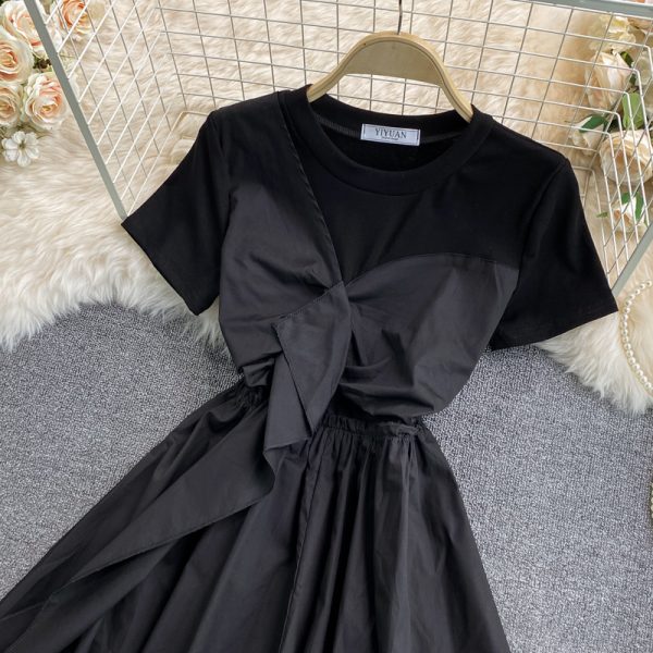 summer New French Minority Sweet Kikyou Dress Small Irregular White Skirt Female Fashion - Image 4