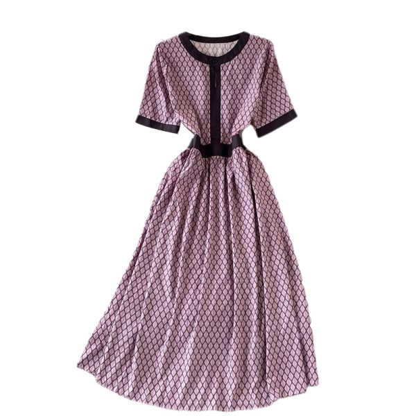 Gentle Puff Sleeve round Neck Plaid Dress Women’s Summer French Style Girl’s First Love Super Fairy Mori Style Large Swing Dress - Image 6