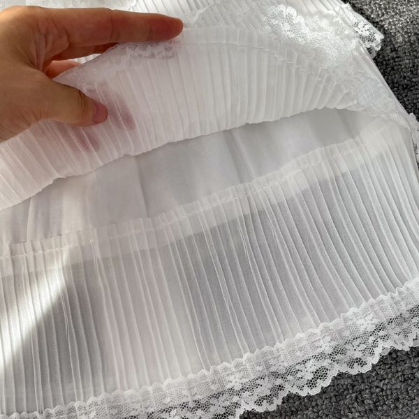 Gentle First Love Dress Summer New French Beach Seaside Vacation White Square-Cut Collar Cake Dress - Image 4