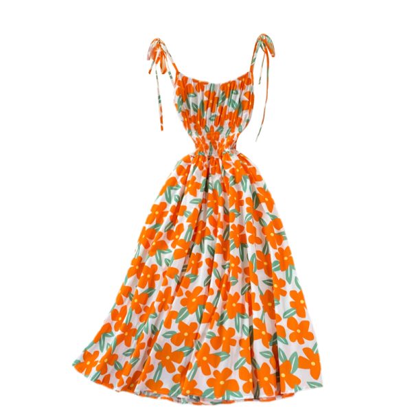 Seaside Holiday Beach Dress Women’s Summer New Korean Style French First Love Suspender Dress Mori Style Floral Dress - Image 6