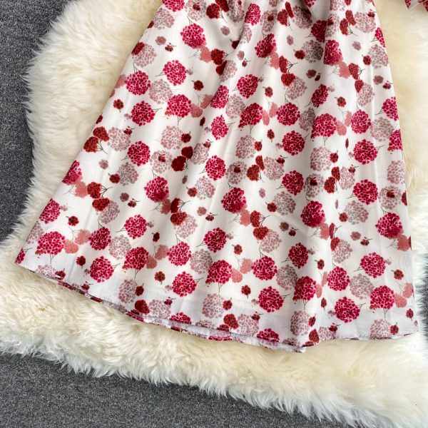 Dress for Women New Summer Floral Skirt French Style Temperament Small Skirt Kbne Summer Retro Gentle A- line Skirt - Image 4