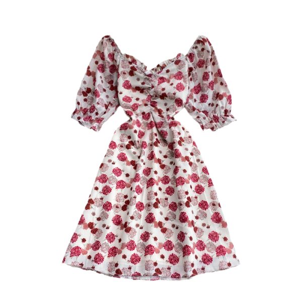 Dress for Women New Summer Floral Skirt French Style Temperament Small Skirt Kbne Summer Retro Gentle A- line Skirt - Image 6