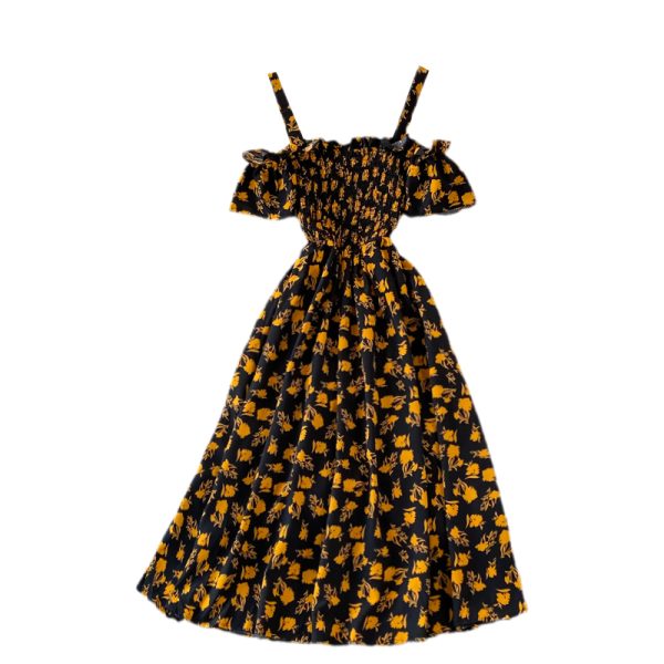 Summer New Korean Style Fresh Floral Skirt Gentle French Temperament Waist-Controlled Slimming Strap Dress - Image 6