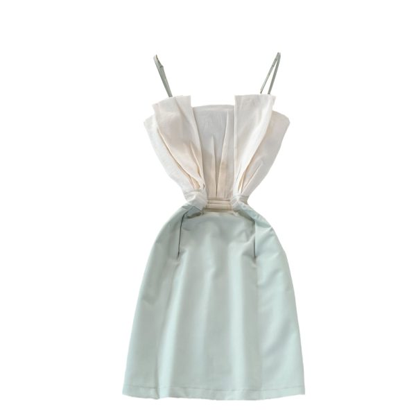 Suspender Skirt Summer New off-Neck Sleeveless High Waist Temperament Color Matching Small Hip-Wrapped Dress Dress - Image 6