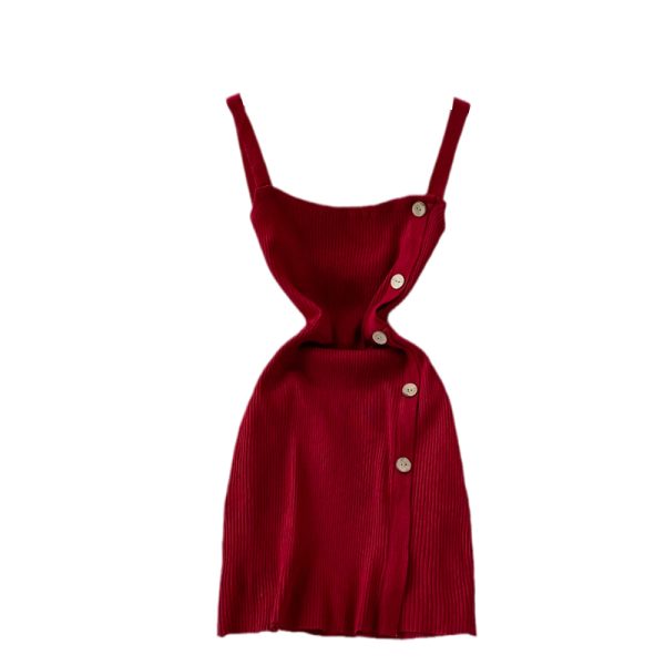 Camisole Dress for Women Summer New Small Tube Top Stretch Knitted Base Narrow Sleeveless Dress - Image 6